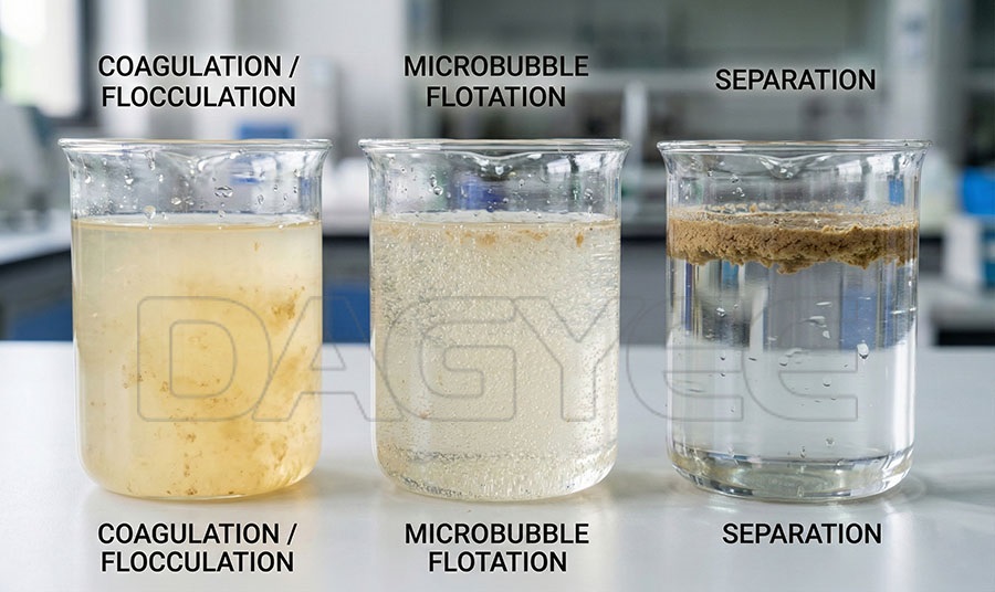 dissolved air flotation for oil water separation