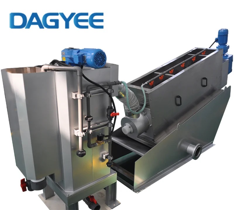 screw press sludge dewatering equipment for wastewater treatment