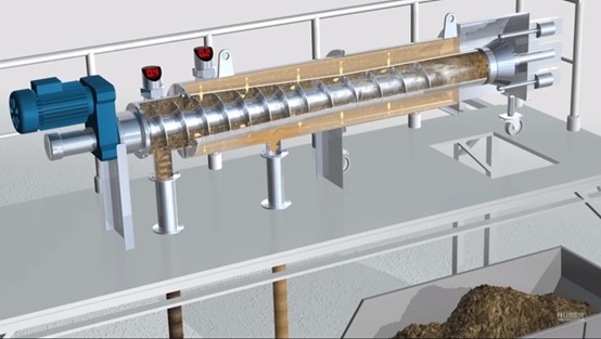 continuous horizontal decanter centrifuge for water recycling