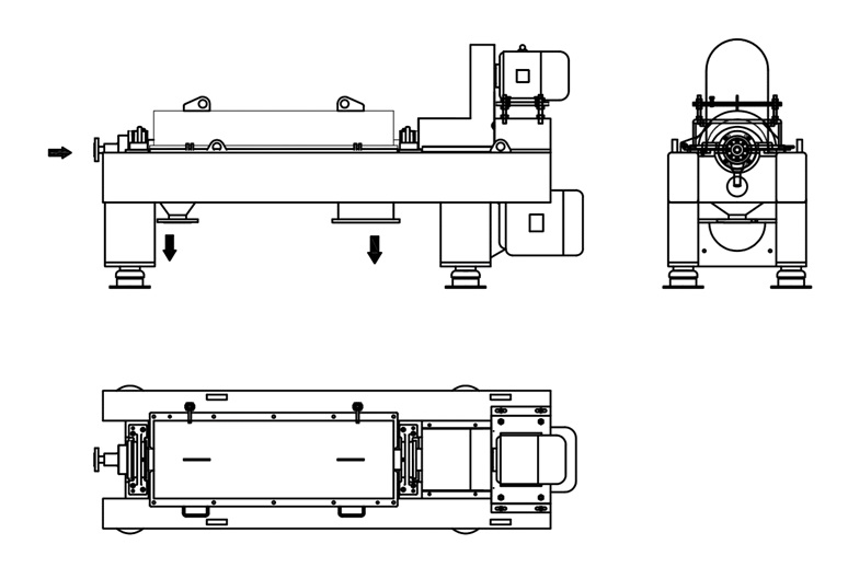 horizontal decanter centrifuge for chemical wastewater separation
