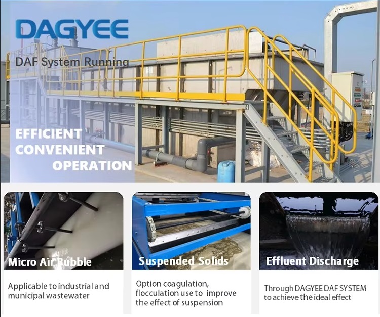 stainless steel dissolved air flotation equipment for chemical plant