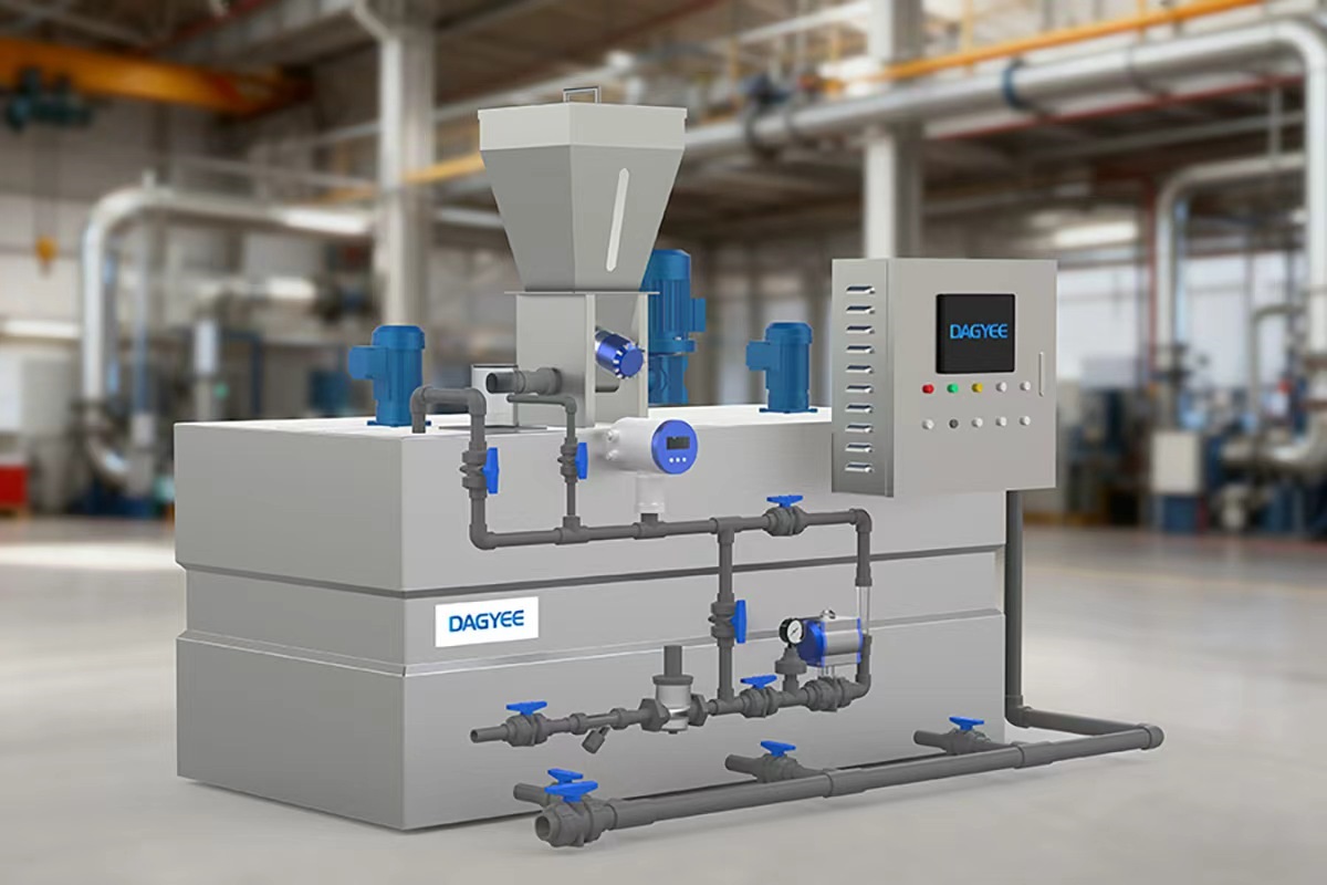 small scale polymer preparation unit for package plant