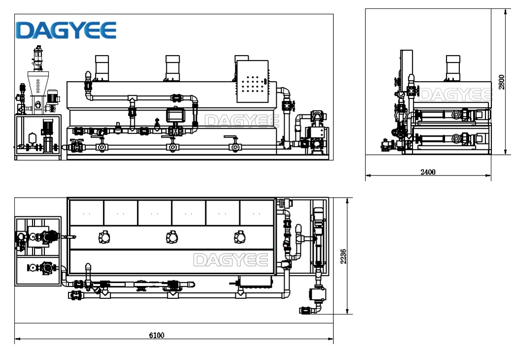 polymer preparation unit for mining water treatment
