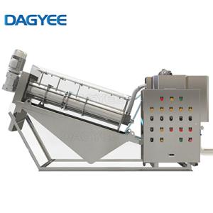 Slaughterhouse Wastewater Screw Sludge Dewatering Machine - Odor Control & Easy Cleanup 