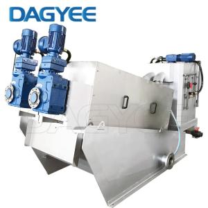 High-Dryness 25-60m³/h Twin-Screw Stainless Steel 304 Sludge Screw Dewatering Machine